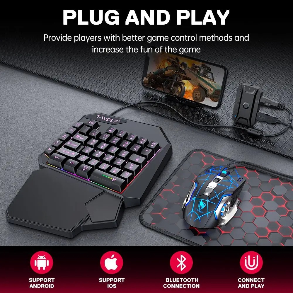 Gaming Keyboard And Mouse For Xbox - Zestaw 5 w 1: Klawiatura gamingowa