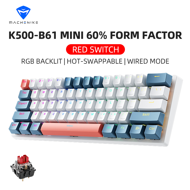 Gaming Keyboard Hot Swappable - K500-B61 Machenike Mini Mechaniczna Klawiatura 60%