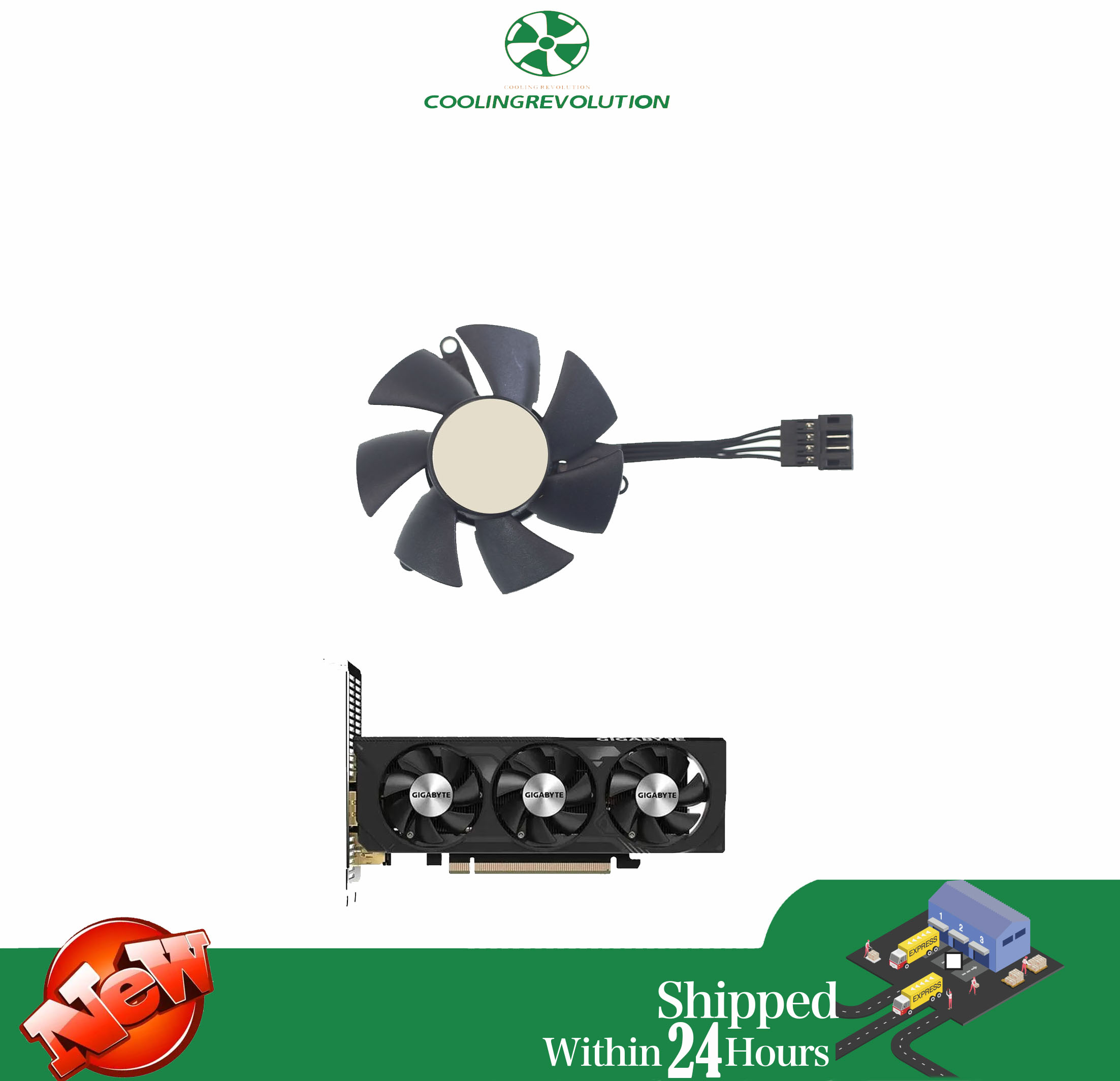 Nvidia Vga Rtx 4060 - 46MM GA51S2H DC12V 0.18A wentylator karty