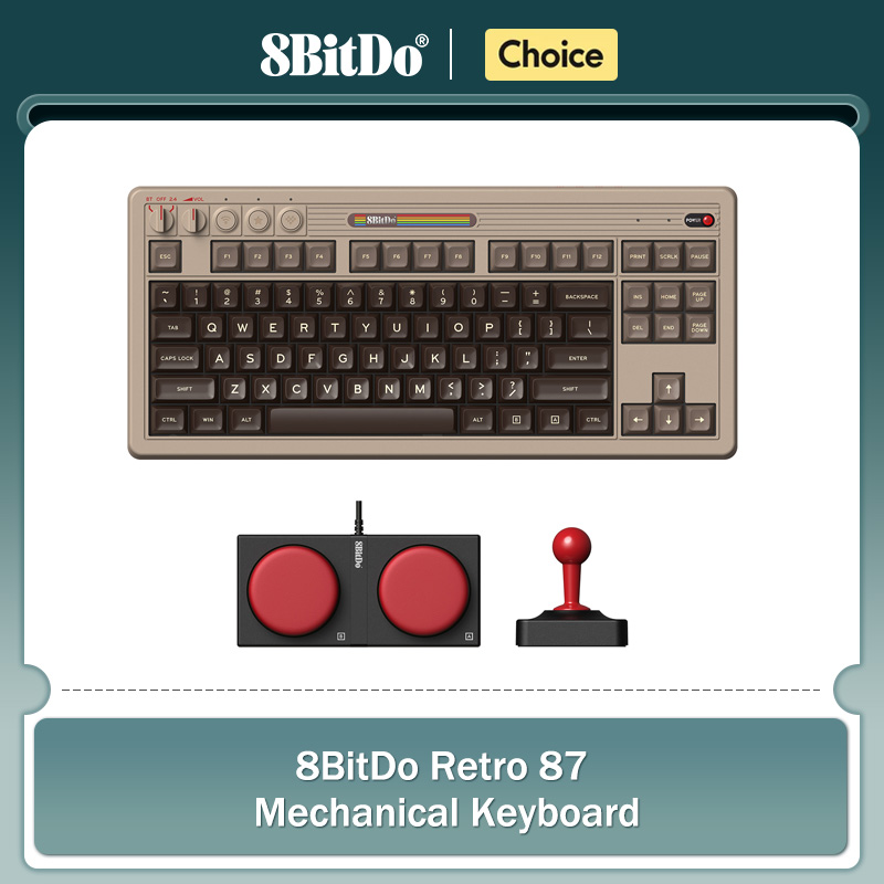 Gaming Keyboard Hot Swappable - Mechaniczna klawiatura 8BitDo Retro, klawiatura do