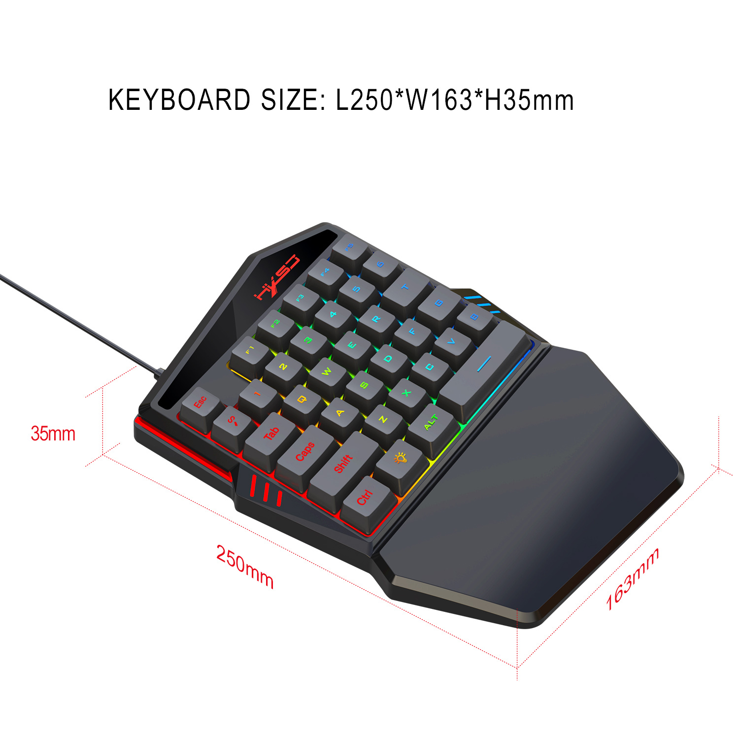 HXSJ V100 V100-2 35 klawiatura – Gaming Keyboard Half recenzja i cena