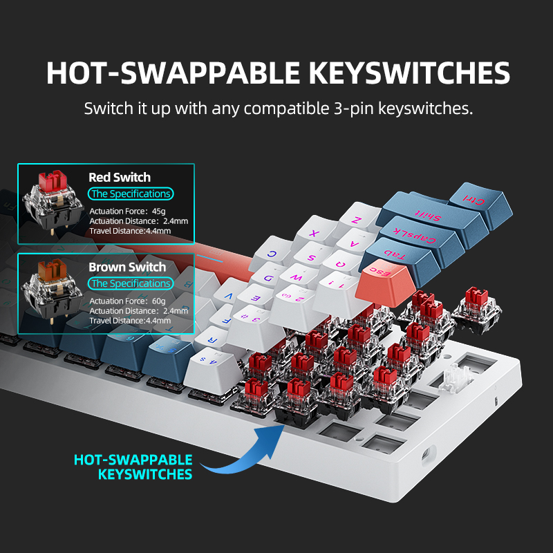 K500-B61 Machenike Mini Mechan – Gaming Keyboard Hot Swappable recenzja i cena