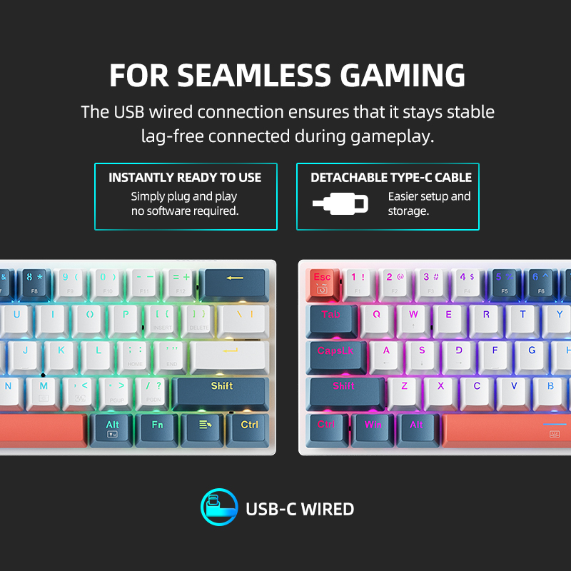 K500-B61 Machenike Mini Mechan – Gaming Keyboard Hot Swappable recenzja i cena