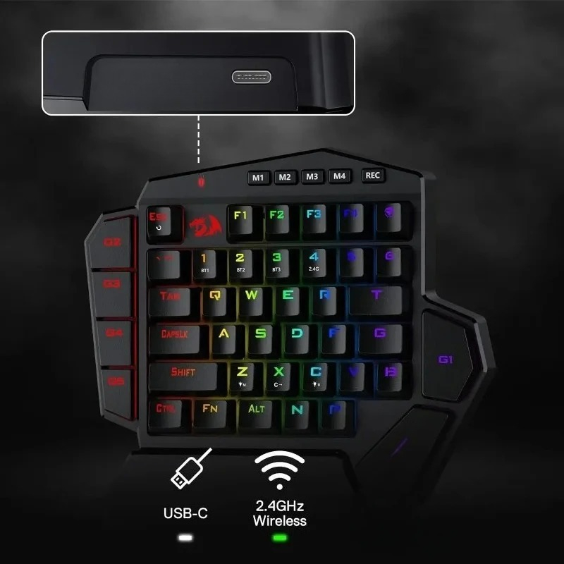 Nowa bezprzewodowa, jednoręczn – Gaming Keyboard Half recenzja i cena