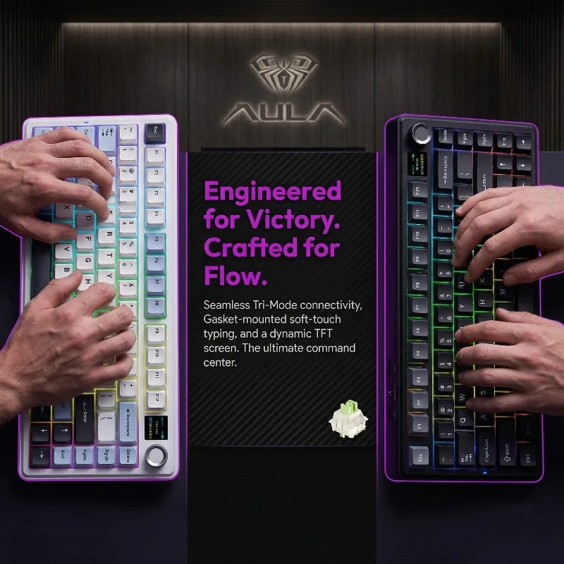 Klawiatura mechaniczna AULA F7 – Gaming Keyboard Mechanical Wireless recenzja i cena