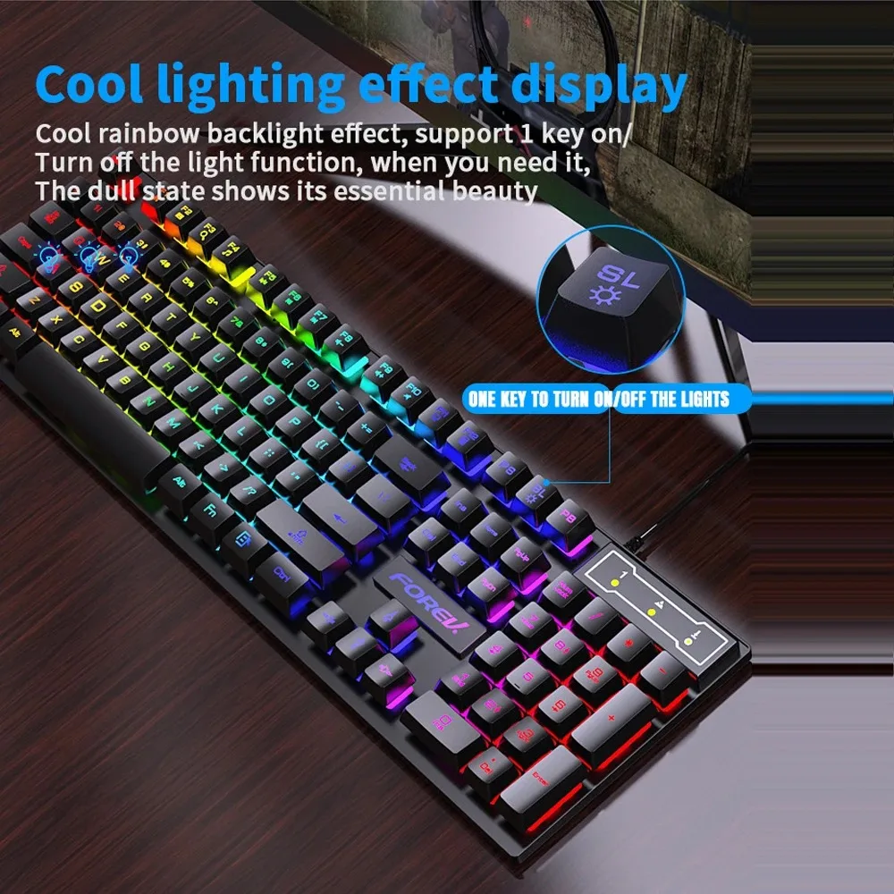 104-klawiszowa podświetlana me – Gaming Keyboard And Mouse For Xbox recenzja i cena